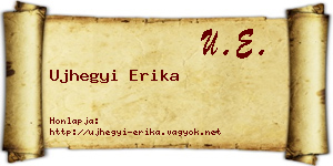 Ujhegyi Erika névjegykártya
